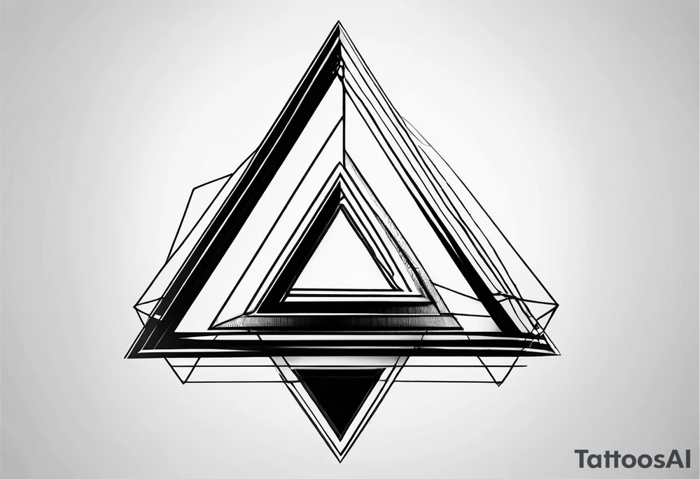 A triangle with nothing inside of it very simple, just a few lines tattoo idea A triangle with nothing inside of it very simple, just a few lines tattoo idea