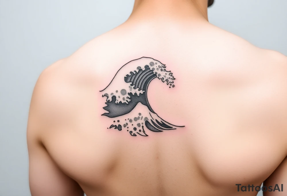 A minimalist tattoo the wave emoticon tattoo idea
