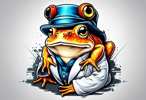 Toad in a lab coat tattoo idea