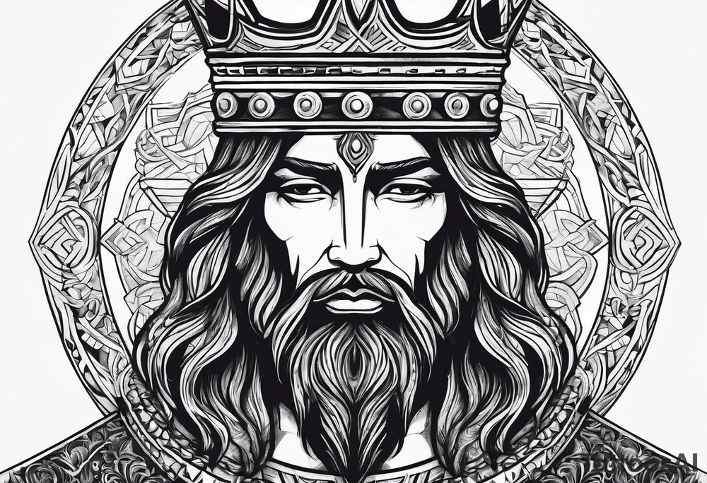 Almighty powerful King Jesus cutting off the Serpent head tattoo idea Almighty powerful King Jesus cutting off the Serpent head tattoo idea