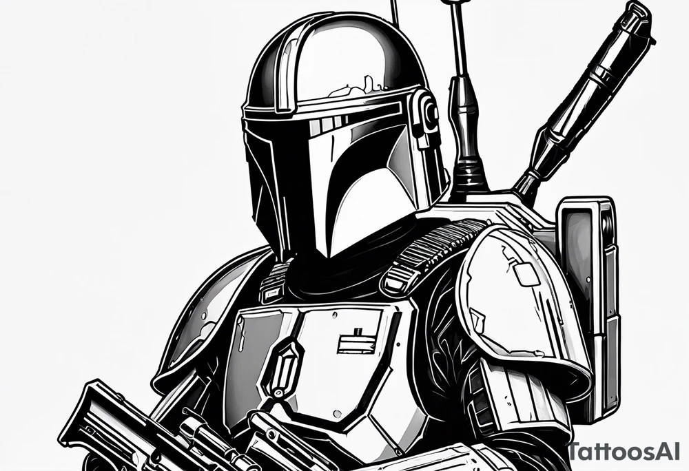 Love, Death & Robots, star wars, mandalorian tattoo idea