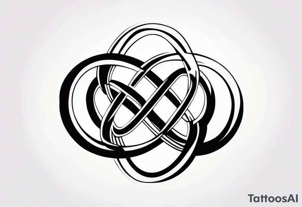 Double infinity symbol with TB5 shown once inside symbol tattoo idea