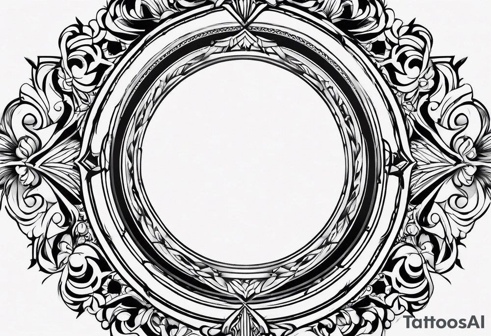 simple Round boarder completely empty inside the boarder tattoo idea simple Round boarder completely empty inside the boarder tattoo idea