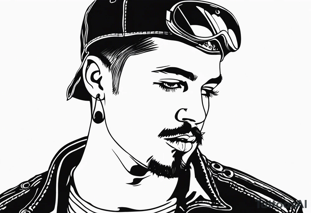 something related to a person named Altin Beck, He is a gang member of a motorcycle club and of a very stylish young man, I want my name on the tattoo tattoo idea