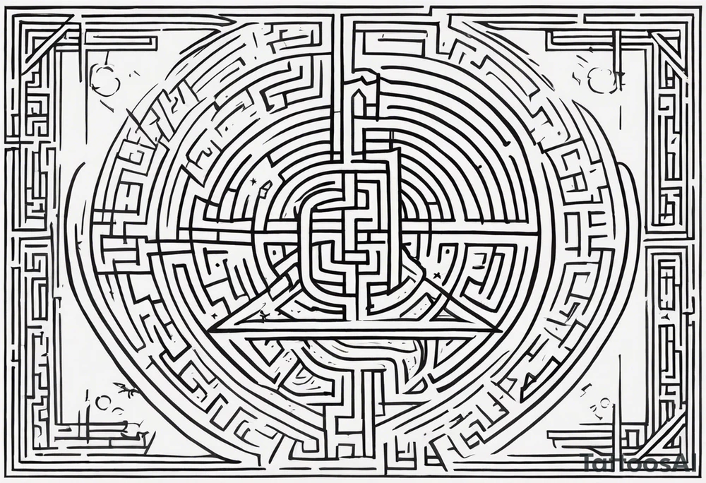 Bell, Maze, tracks, North Star, Graveyard, Mask, Eternal, Rewind, tattoo idea