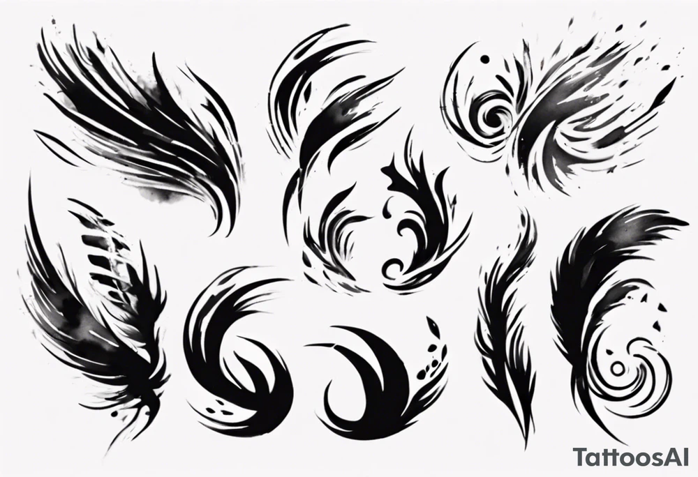 abstract Brush stroke tattoo idea
