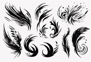 abstract Brush stroke tattoo idea