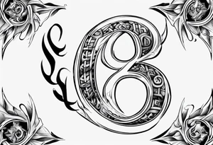 number 9 right side up and upside down connected tattoo black and grey on inside forearm 9:16 aspect ratio tattoo idea