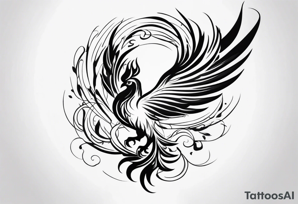 phoenix in fire tattoo idea
