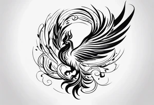 phoenix in fire tattoo idea