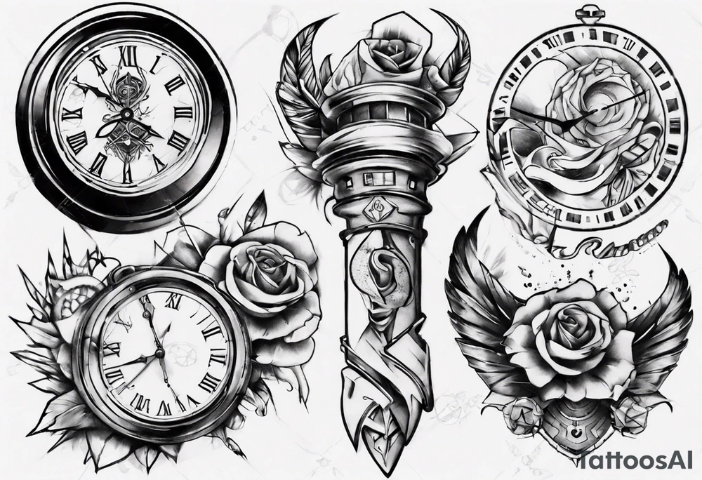 reloj de arena tattoo idea