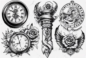reloj de arena tattoo idea