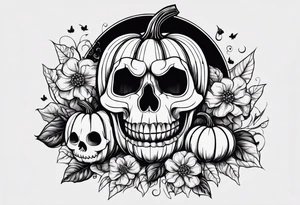 Anglais
dessine-moi un tatouage noir et blanc d'une citrouille avec une tête de mort qui fait peur
draw me a black and white tattoo of a pumpkin with a scary skull tattoo idea