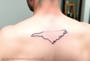 line tattoo of the outer banks north carolina tattoo idea