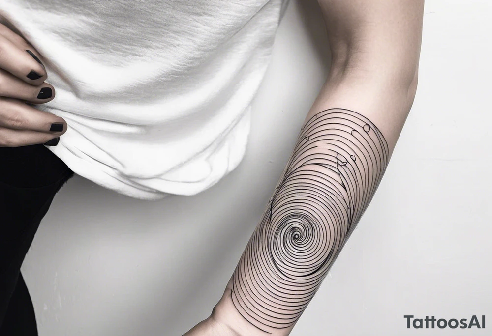 spiral around arm down to the forearm tattoo idea