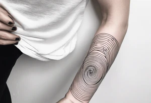 spiral around arm down to the forearm tattoo idea