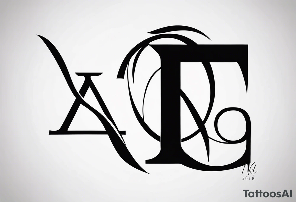 Initials NCA with date 9-15-16 tattoo idea