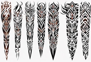 tribal full sleeve tattoo idea
