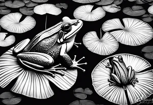 frogs on Lilly pads tattoo idea