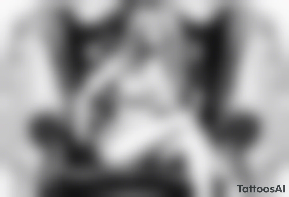 Britney Spears sitting on a chair tattoo idea