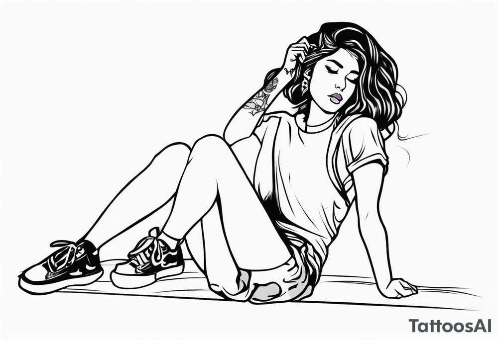 Suicidal girl tattoo idea