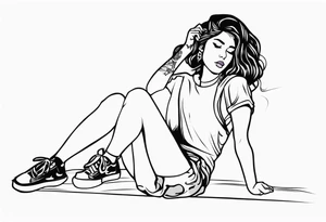 Suicidal girl tattoo idea
