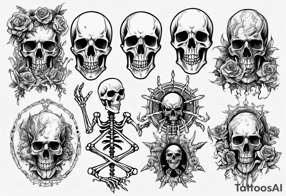 Eldritch skeleton tattoo idea