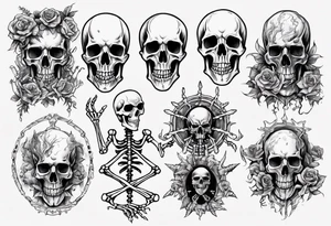 Eldritch skeleton tattoo idea