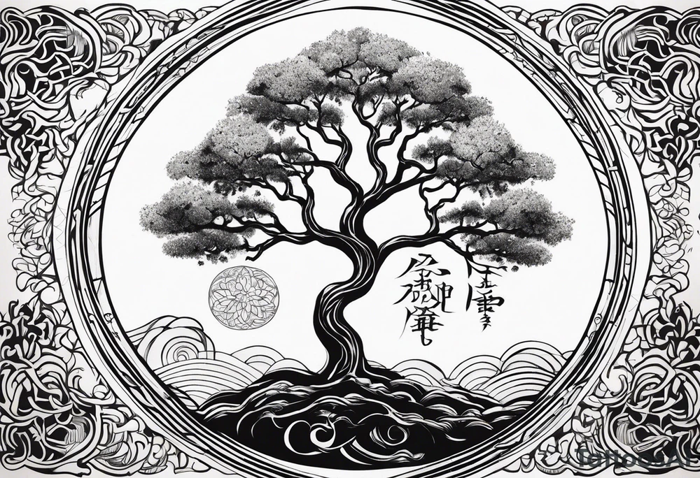 Tree of life mystic tattoo idea