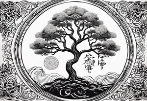 Tree of life mystic tattoo idea