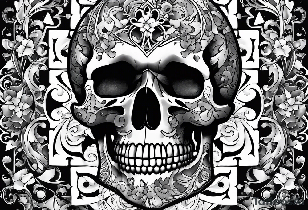 Skull with Autism Awareness Puzzle pieces. tattoo idea Skull with Autism Awareness Puzzle pieces. tattoo idea