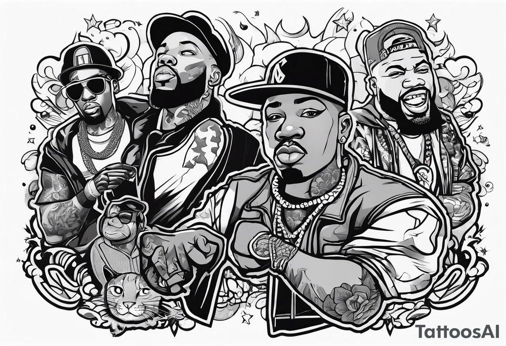 oldschool rappers tattoo idea