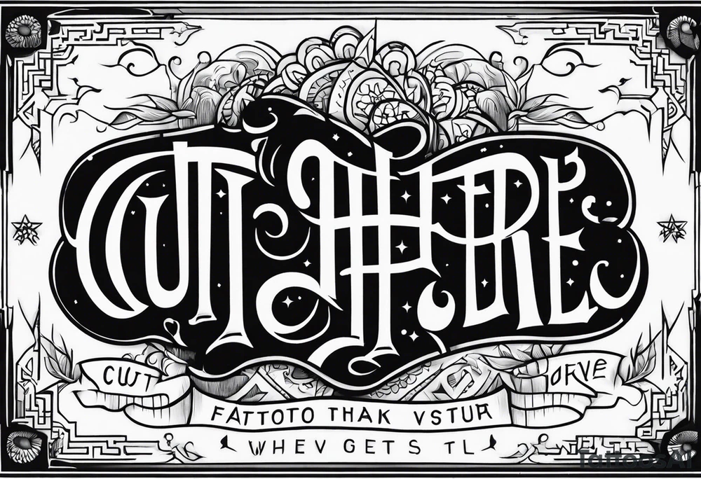 Cut here tattoo design tattoo idea