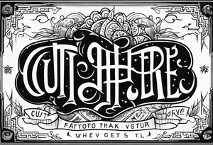 Cut here tattoo design tattoo idea