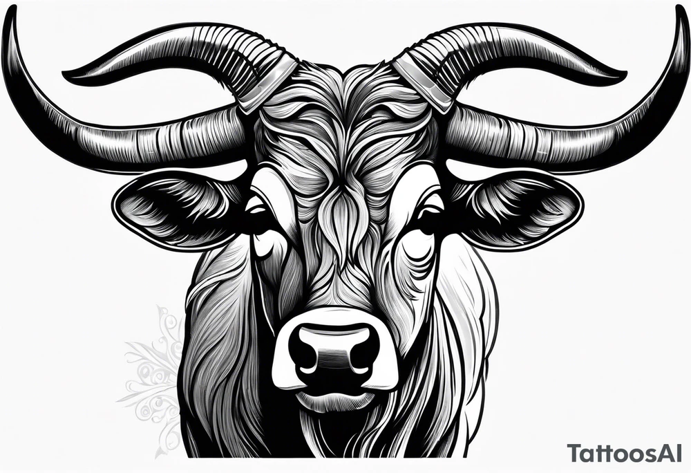 Texas Long horn with IR on the forehead tattoo idea Texas Long horn with IR on the forehead tattoo idea