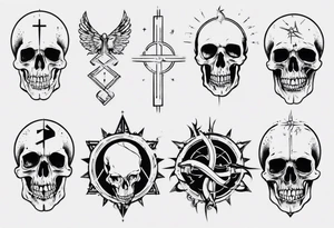 Combine science with Jesus, nothing satanic 
or skulls tattoo idea