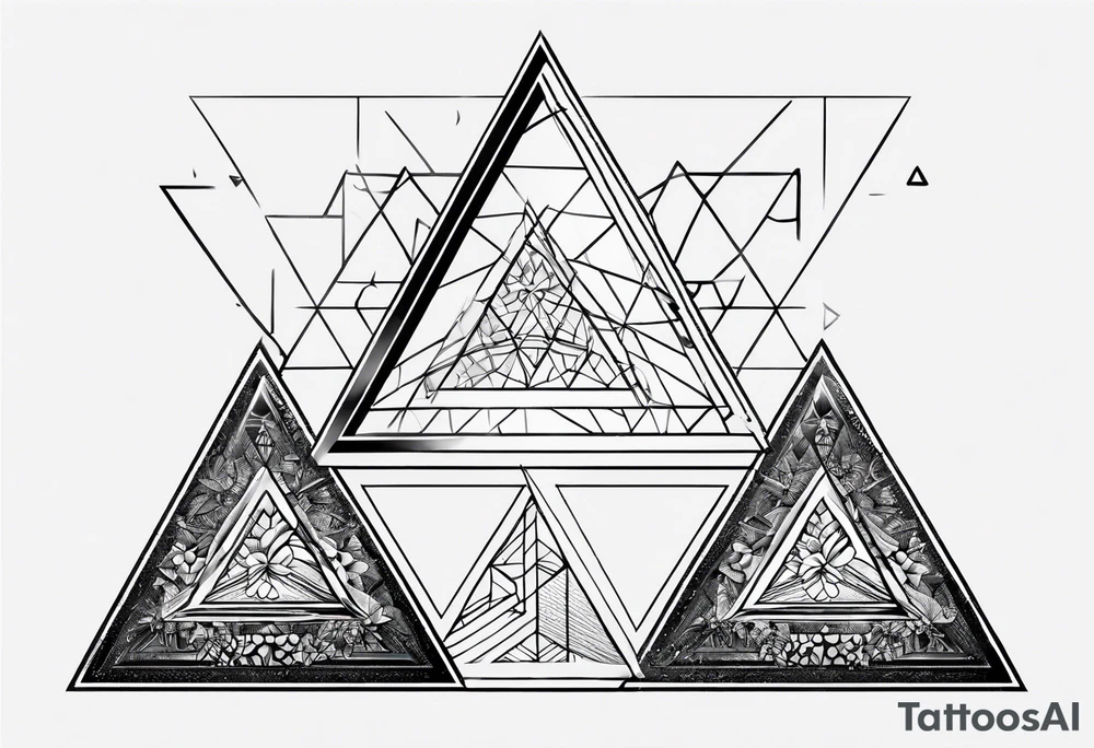a simple triangle tattoo idea