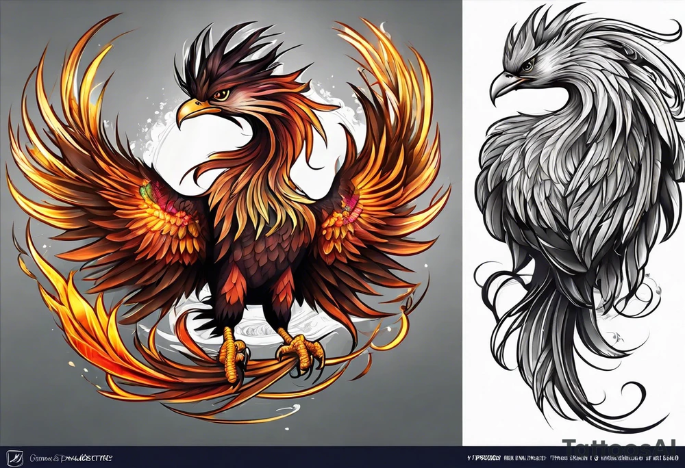 phoenix full body tattoo idea