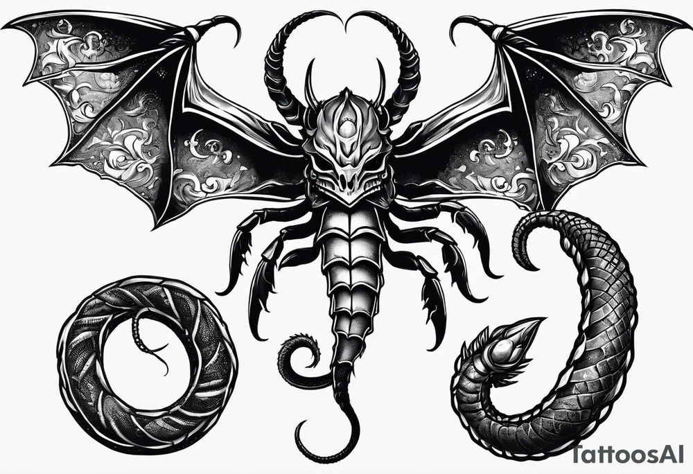 dead serpent, and dead scorpion. Killed by the power of Jesus Christ tattoo idea