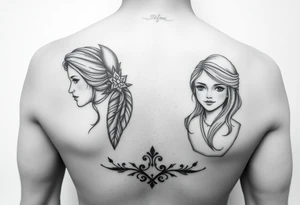 Something to represent mother Jean and two daughters Sarah and Nora birth months are january February and August tattoo idea