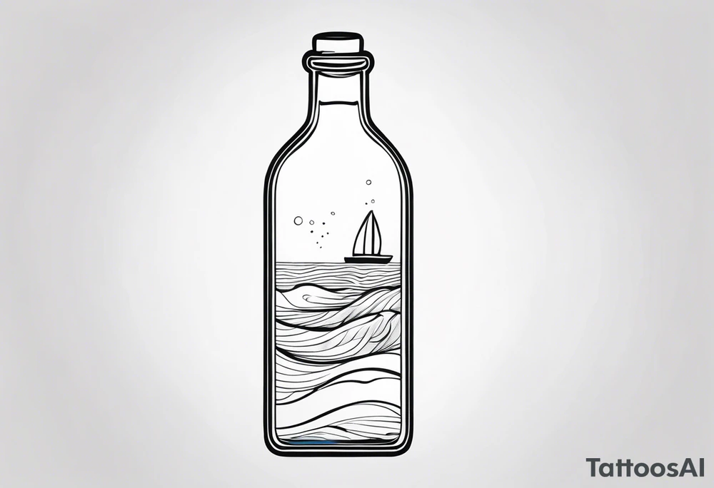 message in the bottle tattoo idea