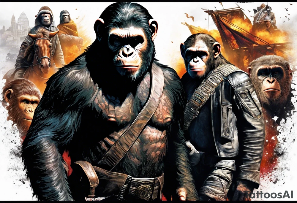 the movie planet of the apes tattoo idea