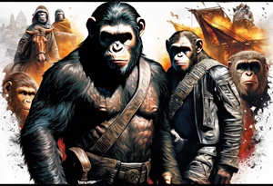 the movie planet of the apes tattoo idea