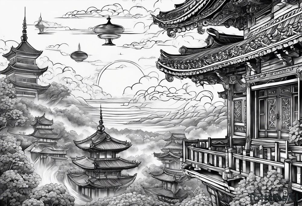 sky scaper tattoo idea