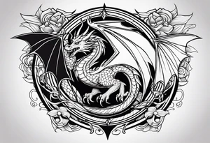 Dragon flying tattoo idea
