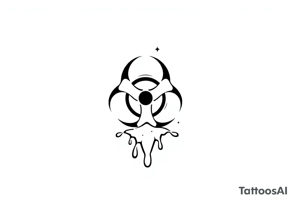 Contagion sign imwith toxic spill behind tattoo idea