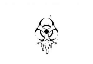 Contagion sign imwith toxic spill behind tattoo idea