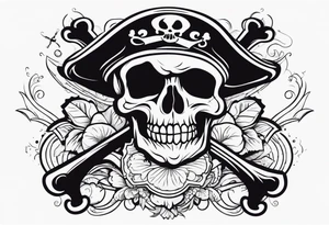 Skull and crossbones, pirate tattoo idea