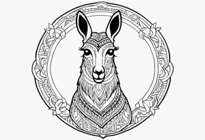 Stylized Llama tattoo idea