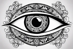 Evil eye tattoo idea